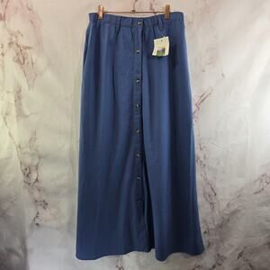REI Skirt Womens 10 30 Blue Maxi Midi Vintage 90s Nylon Ripstop Morocco Rare HTF